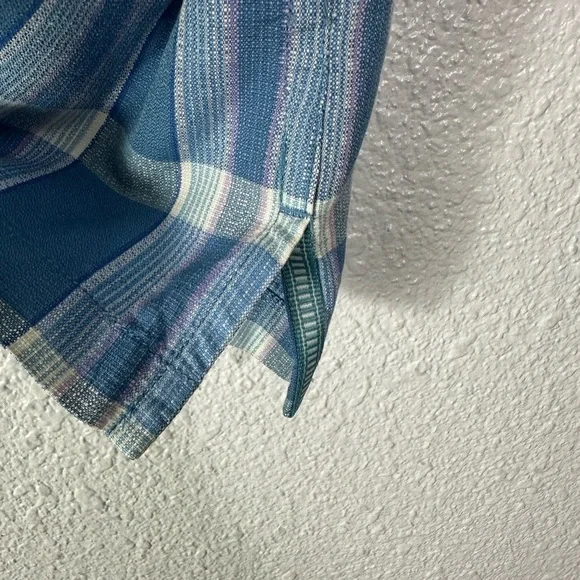Tommy Bahama 100% Silk Short Sleeve Button Down Shirt Blue Size XL